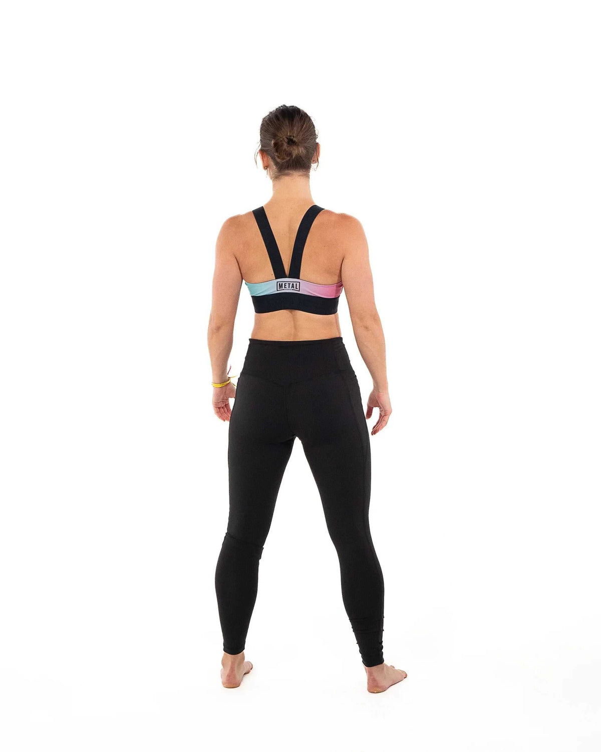 Legging Femme Metal Boxe noir ajusté en polyester et élasthanne pour sport et boxe