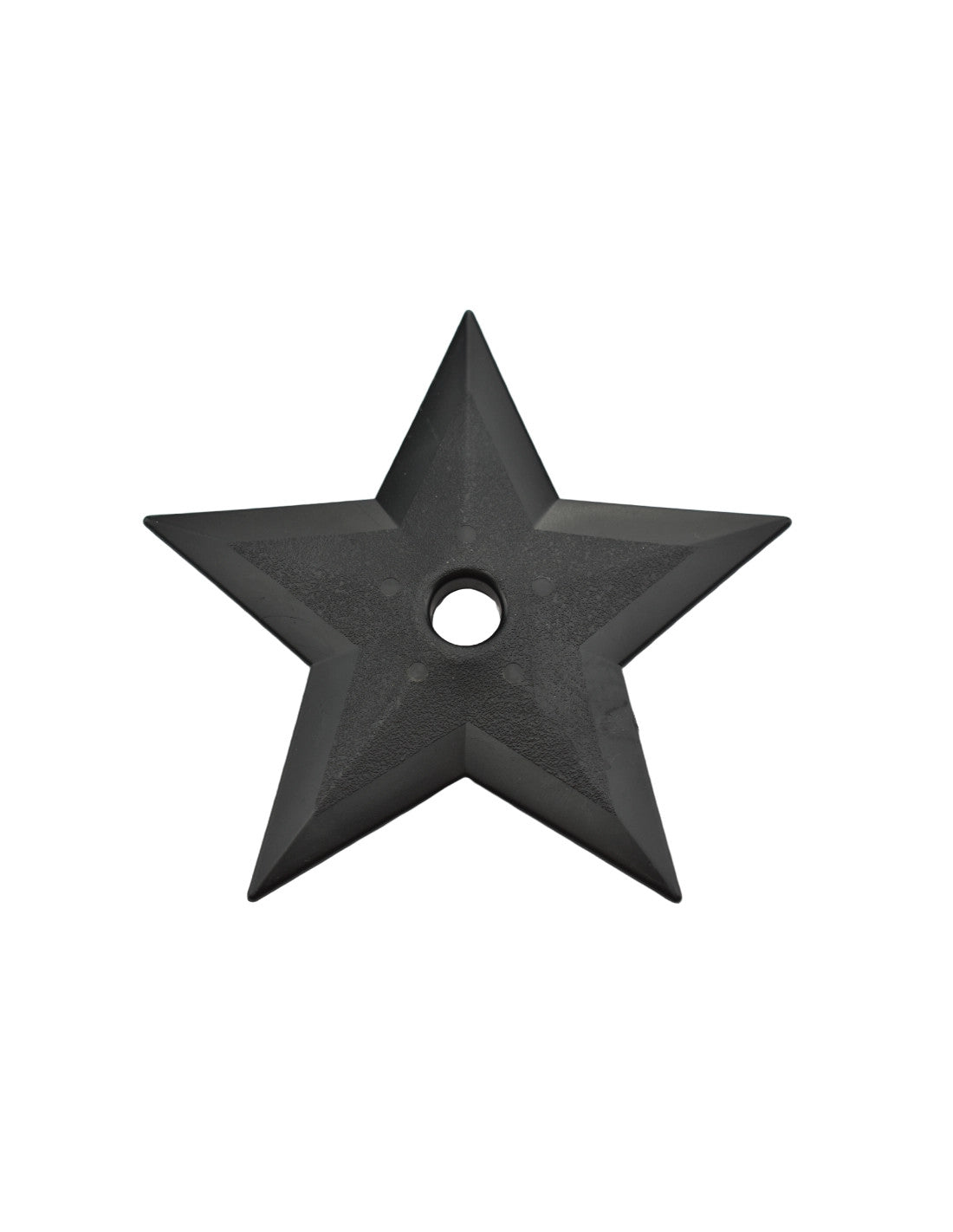 Set of 4 black polypropylene throwing stars for martial arts training