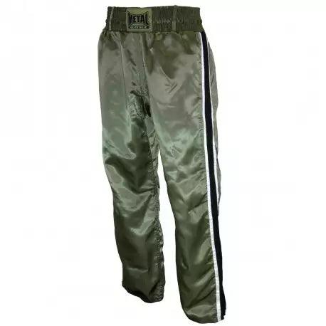 Pantalon de Full Contact Metal Boxe Kaki 2 bandes (MBTEX55K)