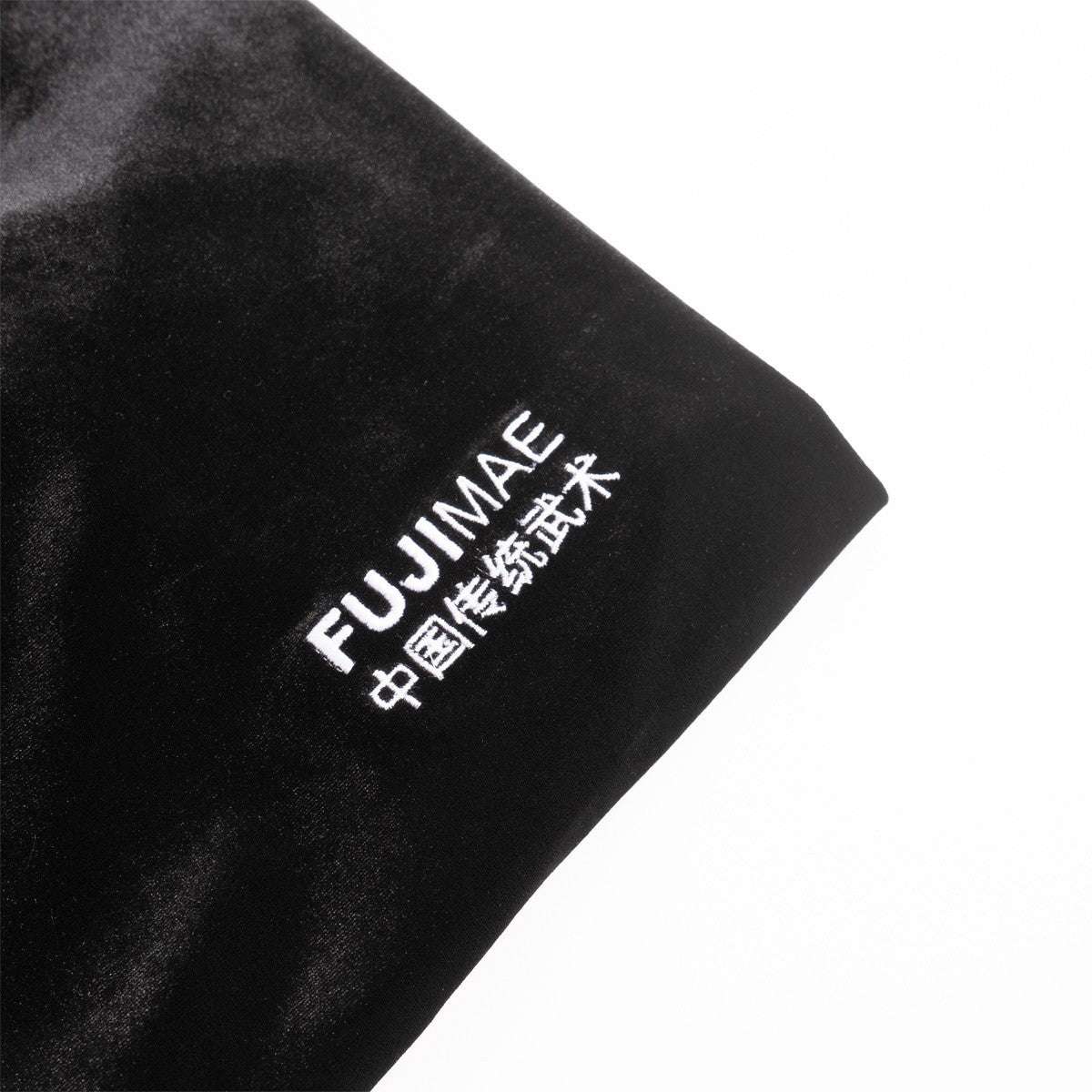 Pantalon de Tai Chi noir en velours léger et ample pour mouvements fluides et confort optimal