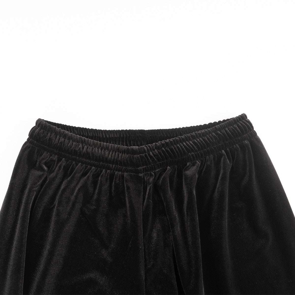 Pantalon de Tai Chi Qïng FUJIMAE en velours noir léger et fluide pour mouvements harmonieux