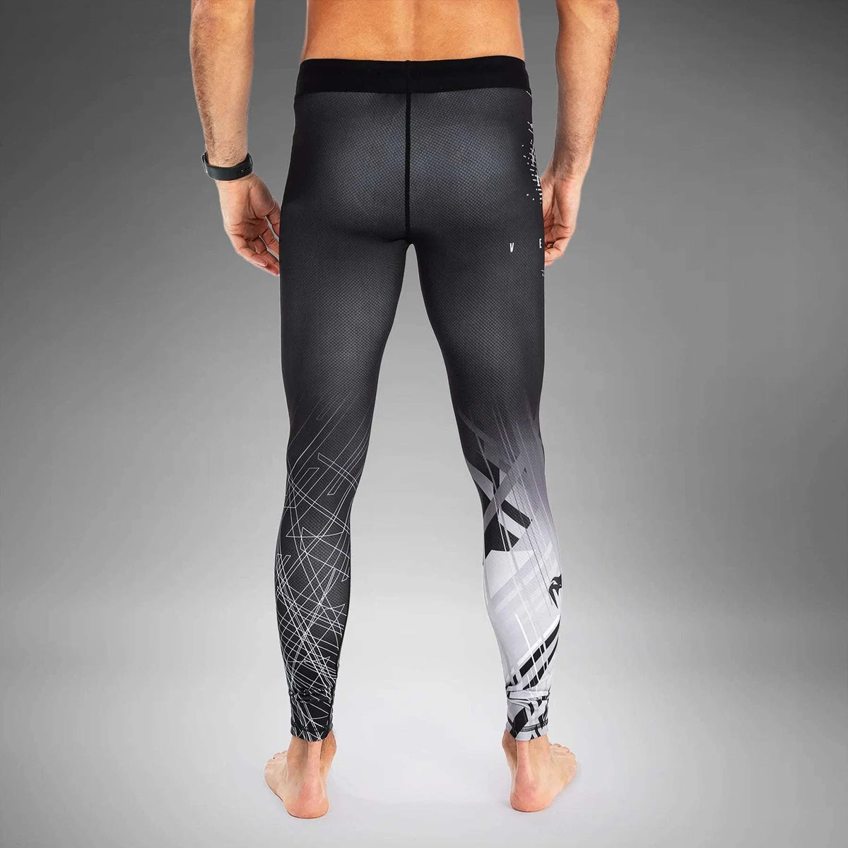 Pantalon de compression Venum Gorilla Jungle noir et blanc pour MMA et BJJ