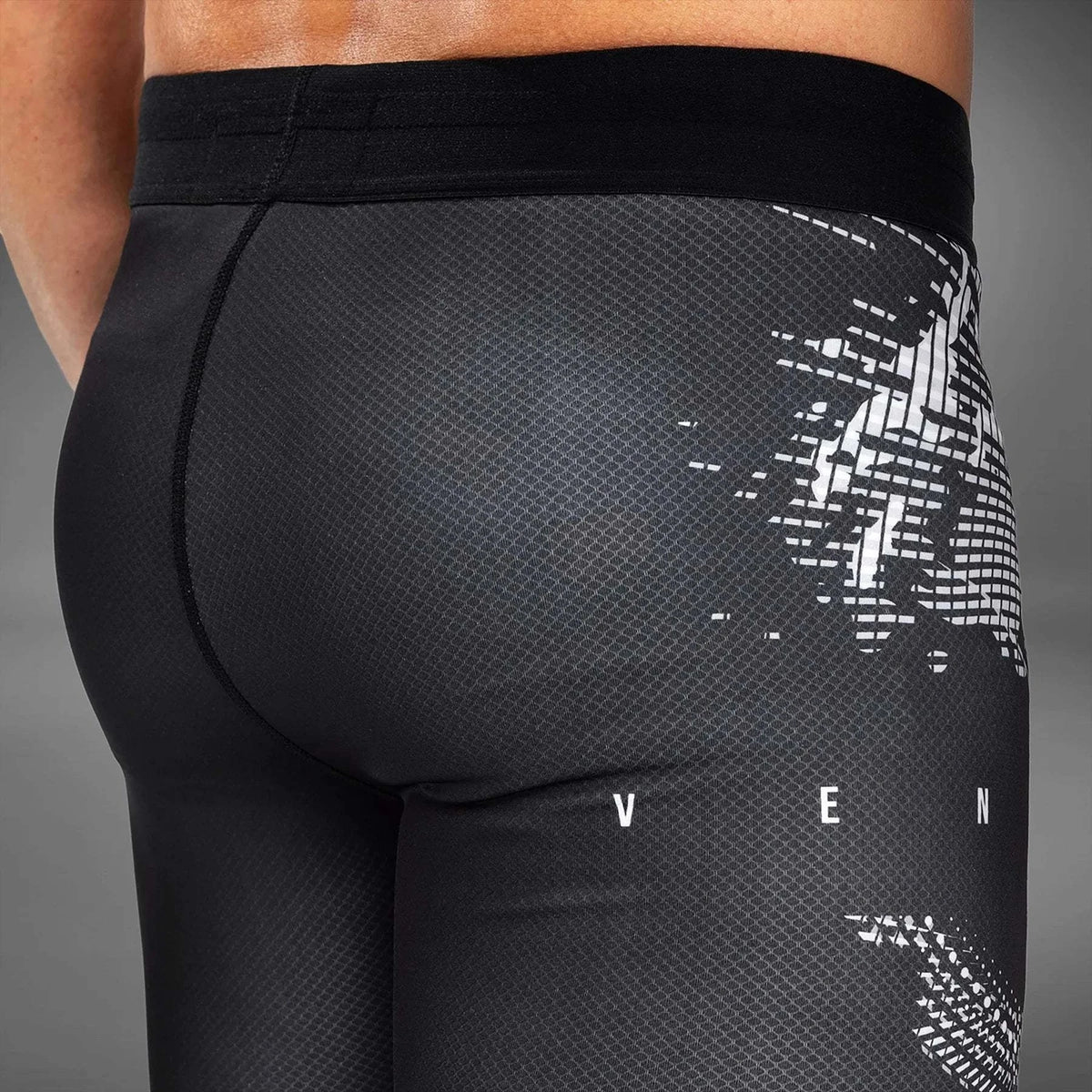 Pantalon de compression Venum Gorilla Jungle noir et blanc pour MMA et BJJ