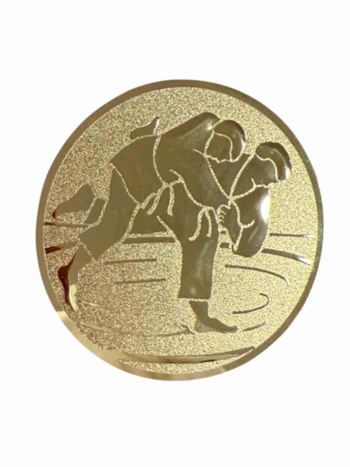 Pastille Aluminium Motif Judo Or Ø 50 mm - PA056