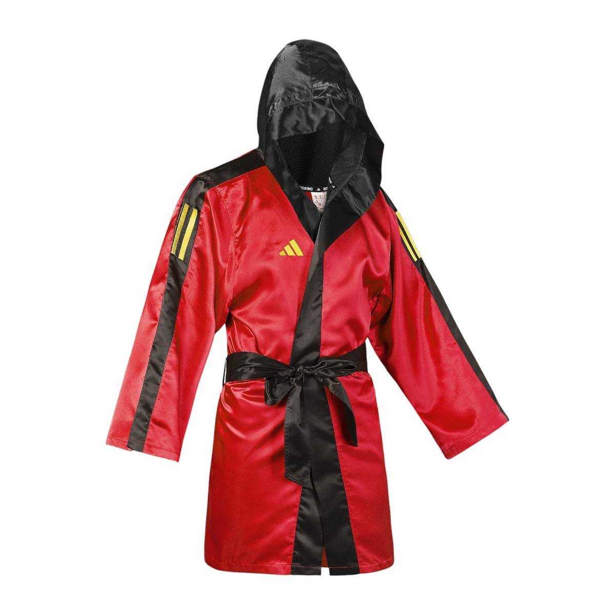 Peignoir de Boxe Pro Adidas avec capuche Rouge BX3
