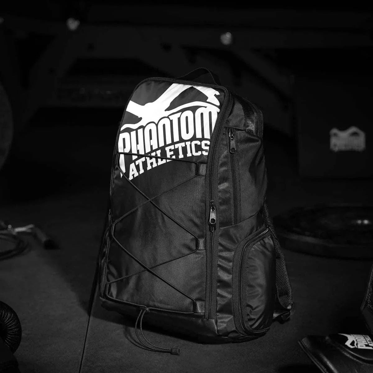 Sac à dos noir robuste Phantom Athletics pour sports de combat et fitness