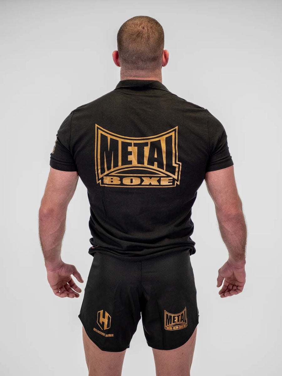 Polo Metal Boxe Hexagone MMA - Noir