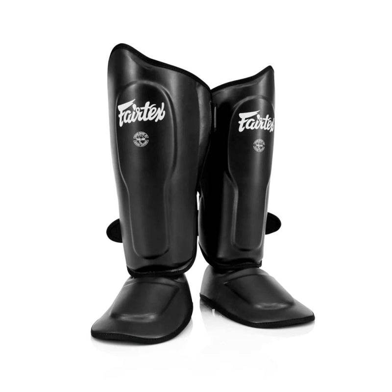 Protège-tibias Fairtex SP9 Ultra Ergo en cuir synthétique avec rembourrage ergonomique pour boxe et MMA
