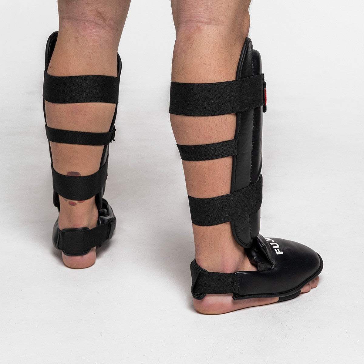 Protège-Tibias/Pieds Amovibles FUJIMAE Noir – Protection Karaté & Taekwondo