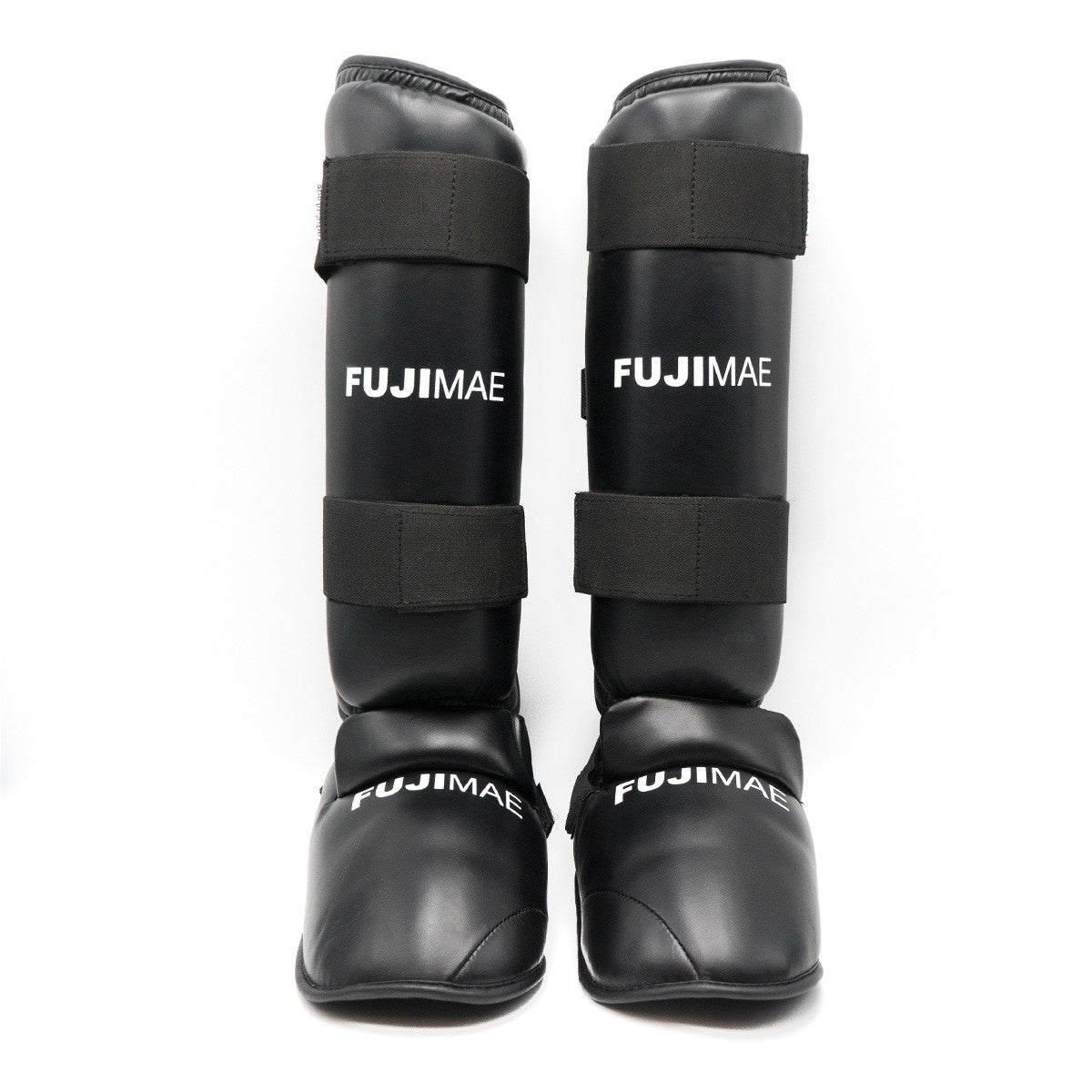 Protège-Tibias/Pieds Amovibles FUJIMAE Noir – Protection Karaté & Taekwondo