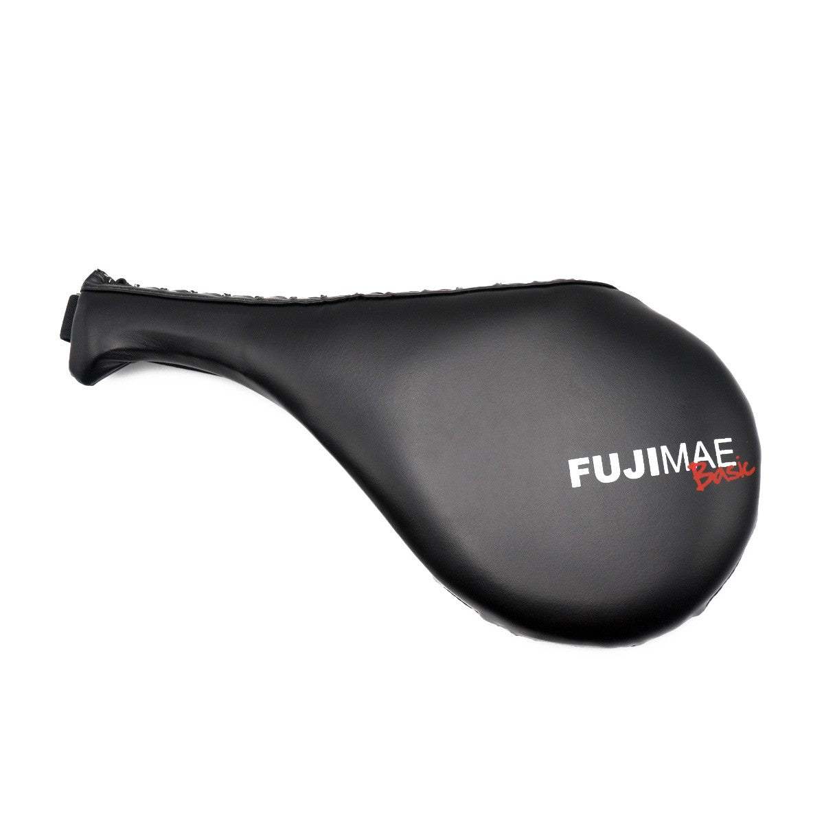 Raquette de Taekwondo Basic FUJIMAE en cuir synthétique noir avec mousse haute densité pour entraînement précis et résistant