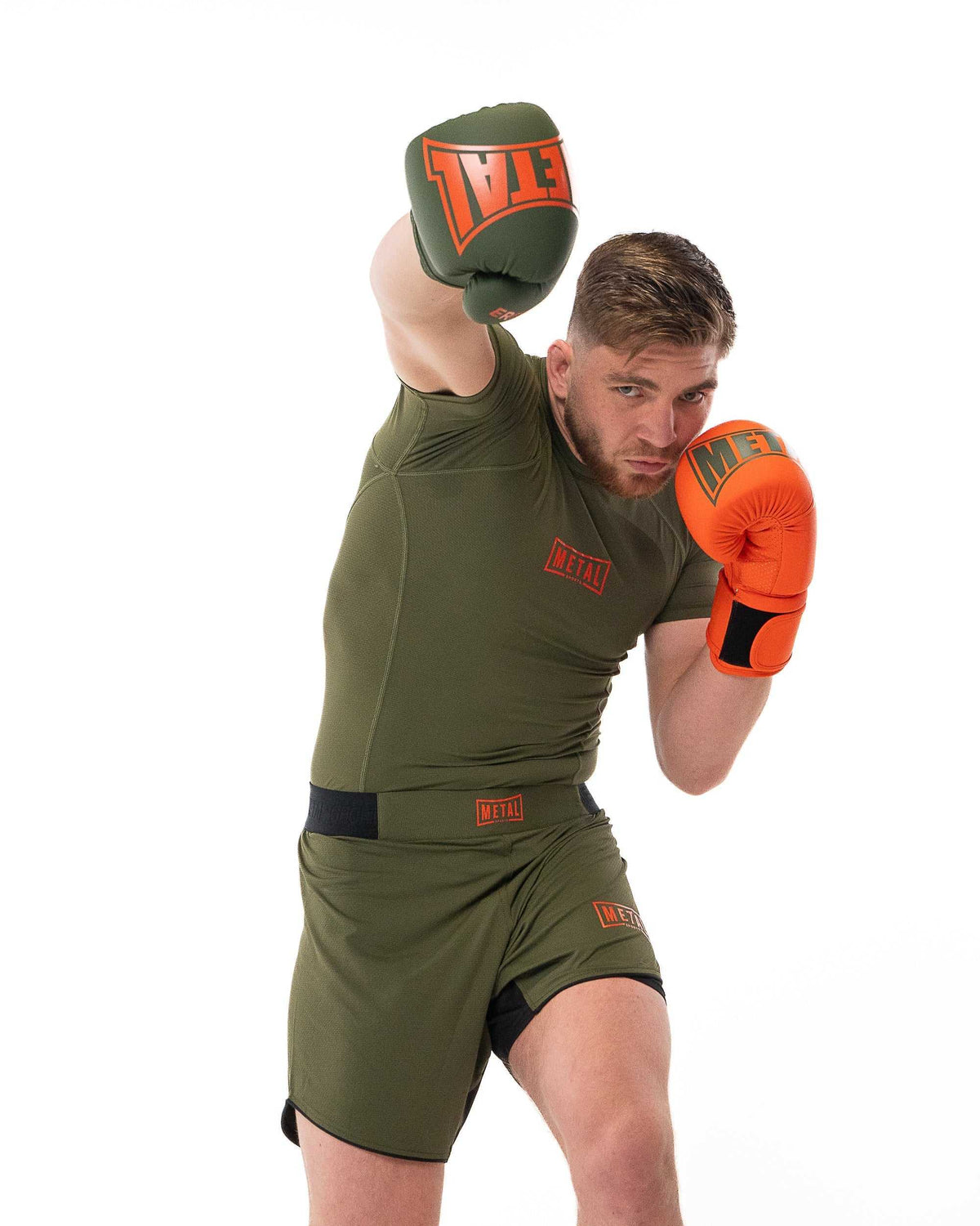 Rashguard Performance Metal Boxe beige respirant et ajusté pour MMA et boxe