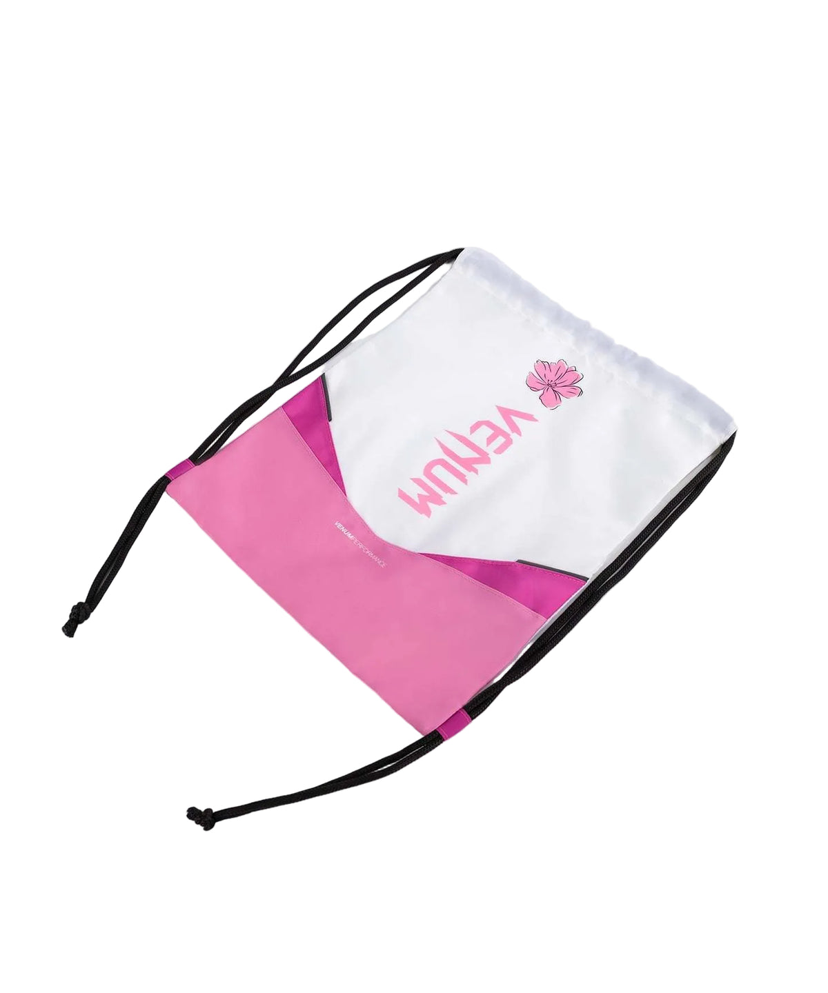 Sac à cordon Venum Evo 2 Flower blanc et rose, pratique pour sport et transport d’équipement.