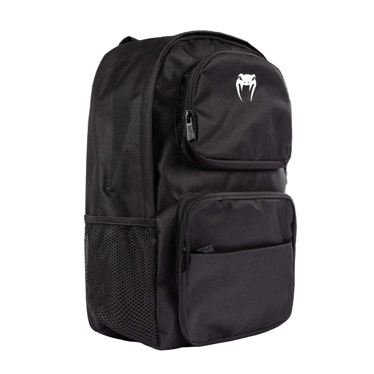 Sac à dos VENUM Essential noir avec grande capacité et multiples poches pour sports de combat