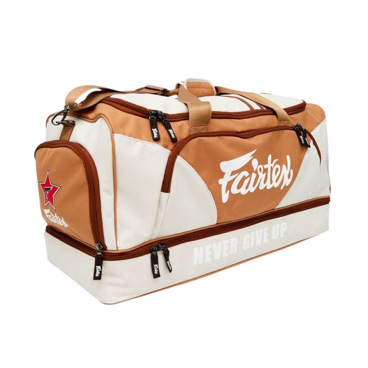 Sac de Sport Fairtex Premium FXBAG01 noir en nylon Rip Stop, grand volume et rangements ventilés pour sports de combat.