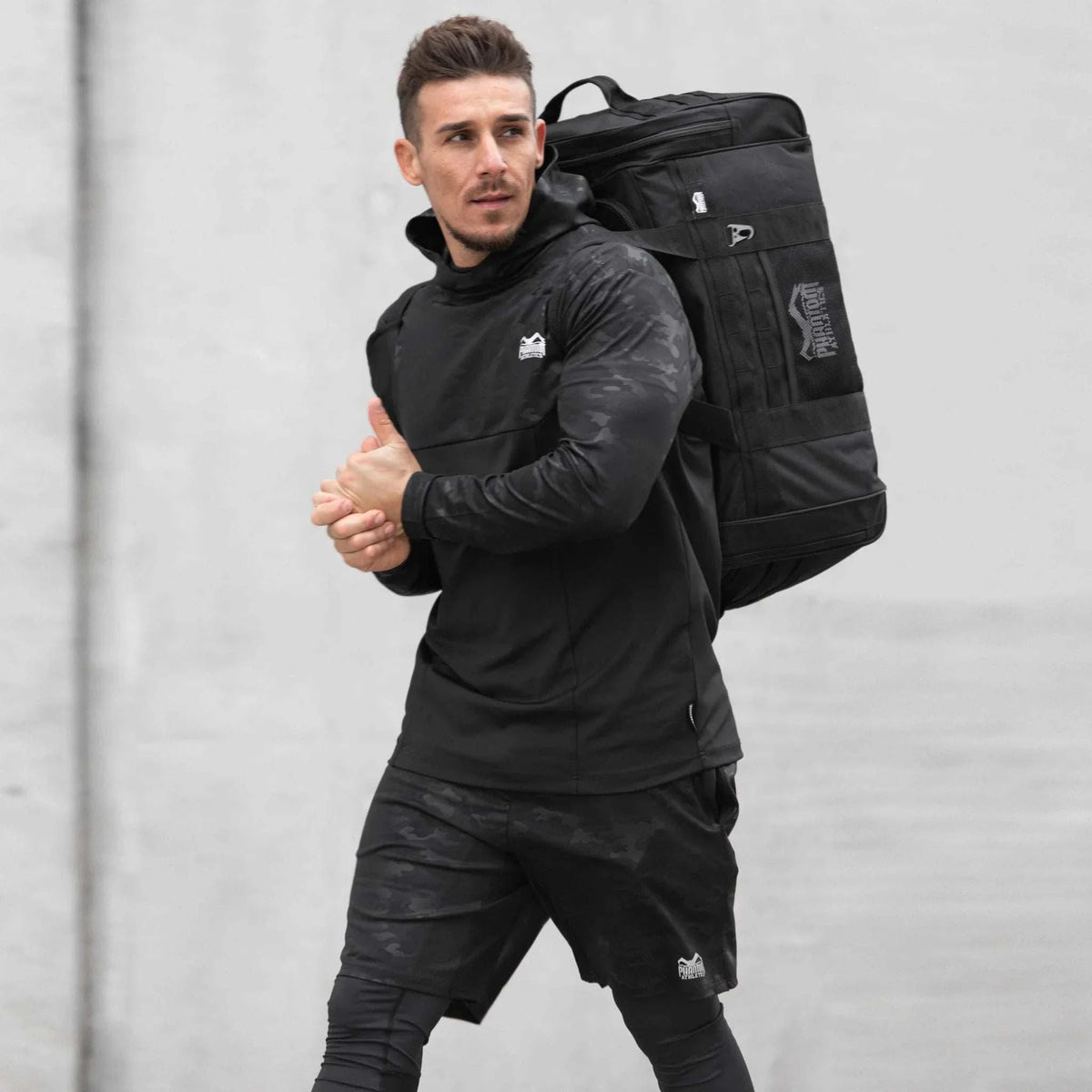Sac de sport Tactic Phantom Athletics noir 70L robuste pour arts martiaux et sports de combat