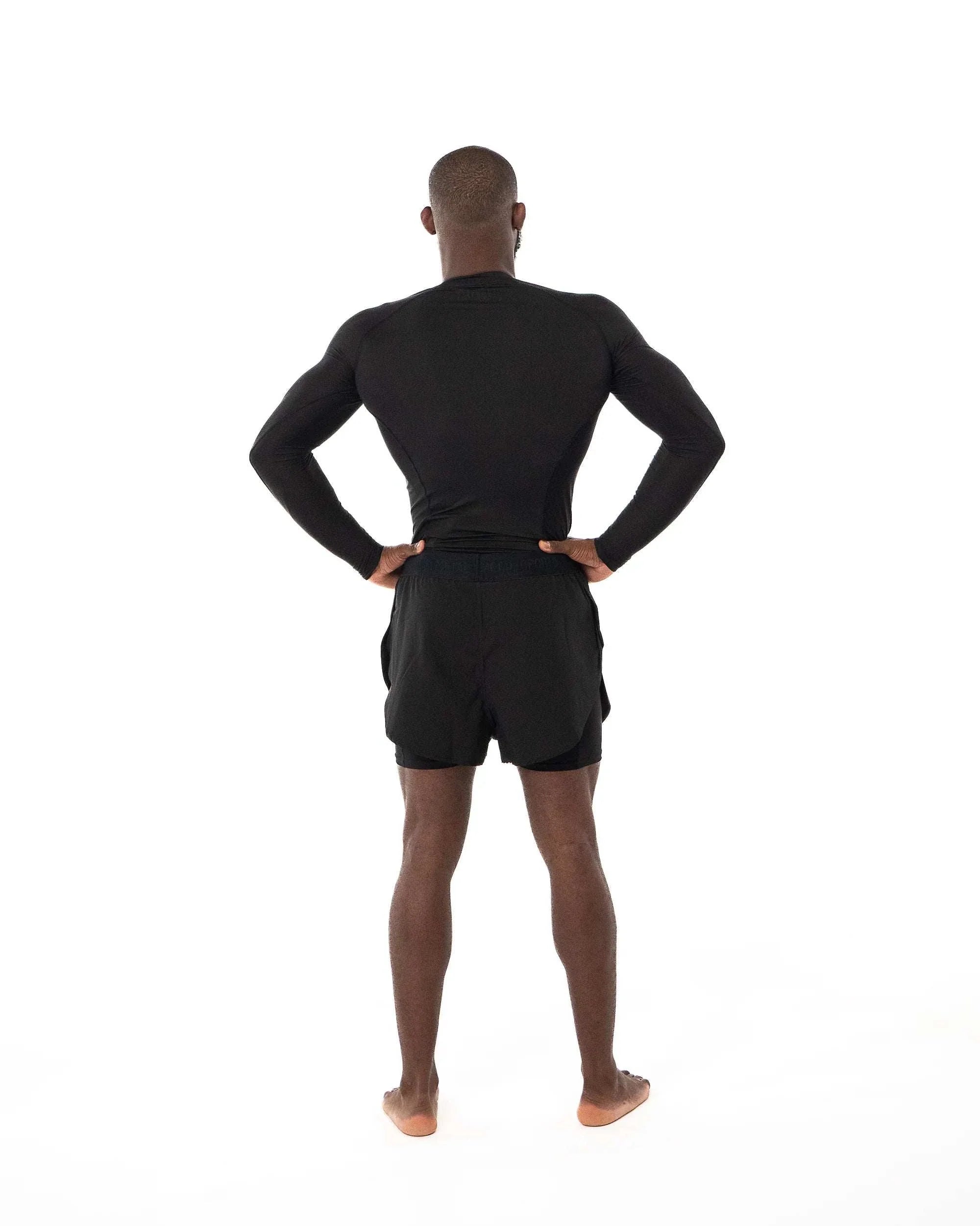 Short 2en1 Metal Boxe léger et compressif pour MMA avec poche et ceinture élastique