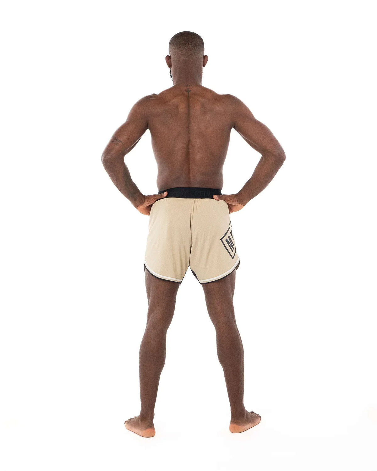 Short MMA Desert Storm beige léger et résistant pour entraînement et combat