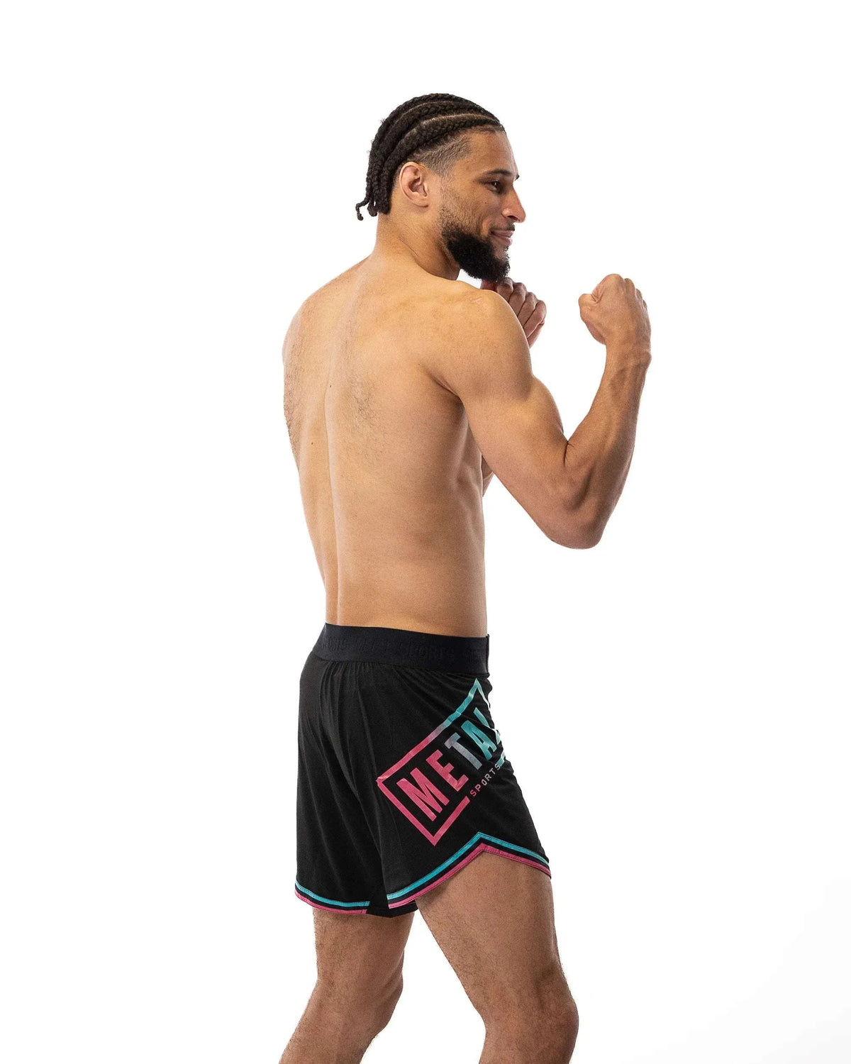 Short MMA Miami Vibe Metal Boxe léger et confortable pour combat, design Miami Vibe coloré