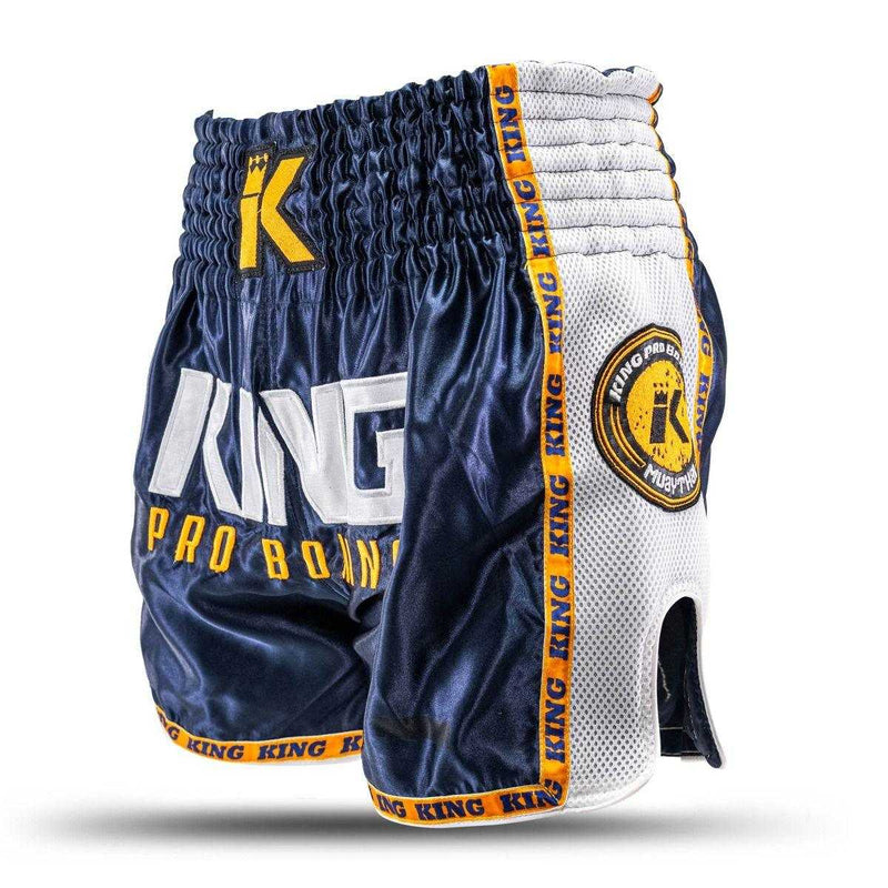 Short de Boxe Thaï & Kick Boxing - King Pro Boxing Bleu/Orange