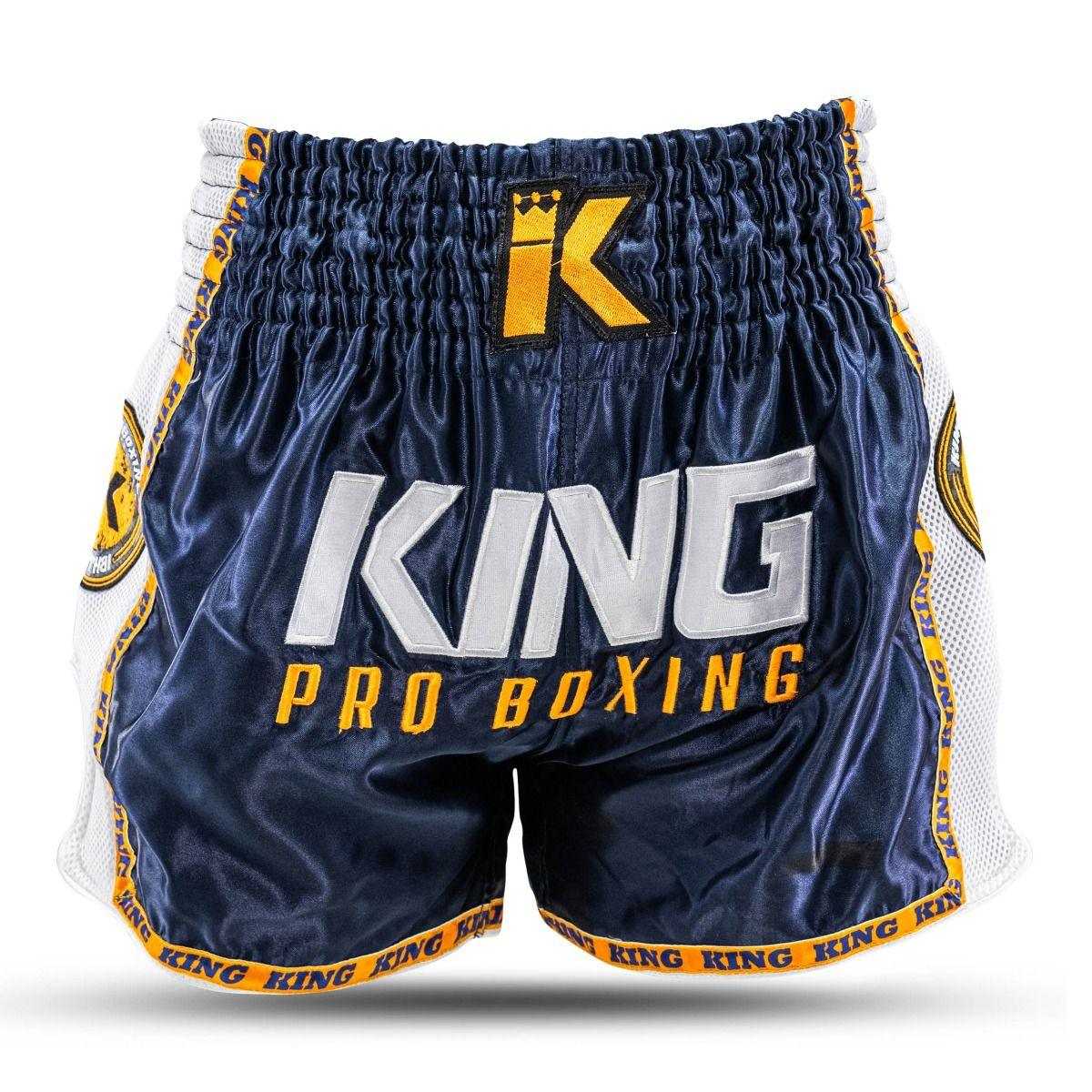 Short de Boxe Thaï & Kick Boxing - king Pro Boxing Bleu/Orange
