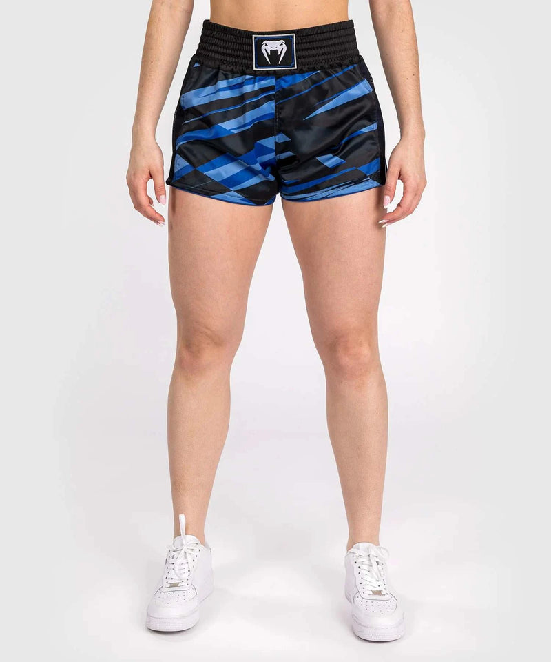 Short de Muay Thai pour Femmes Venum Abyss - Bleu Foncé