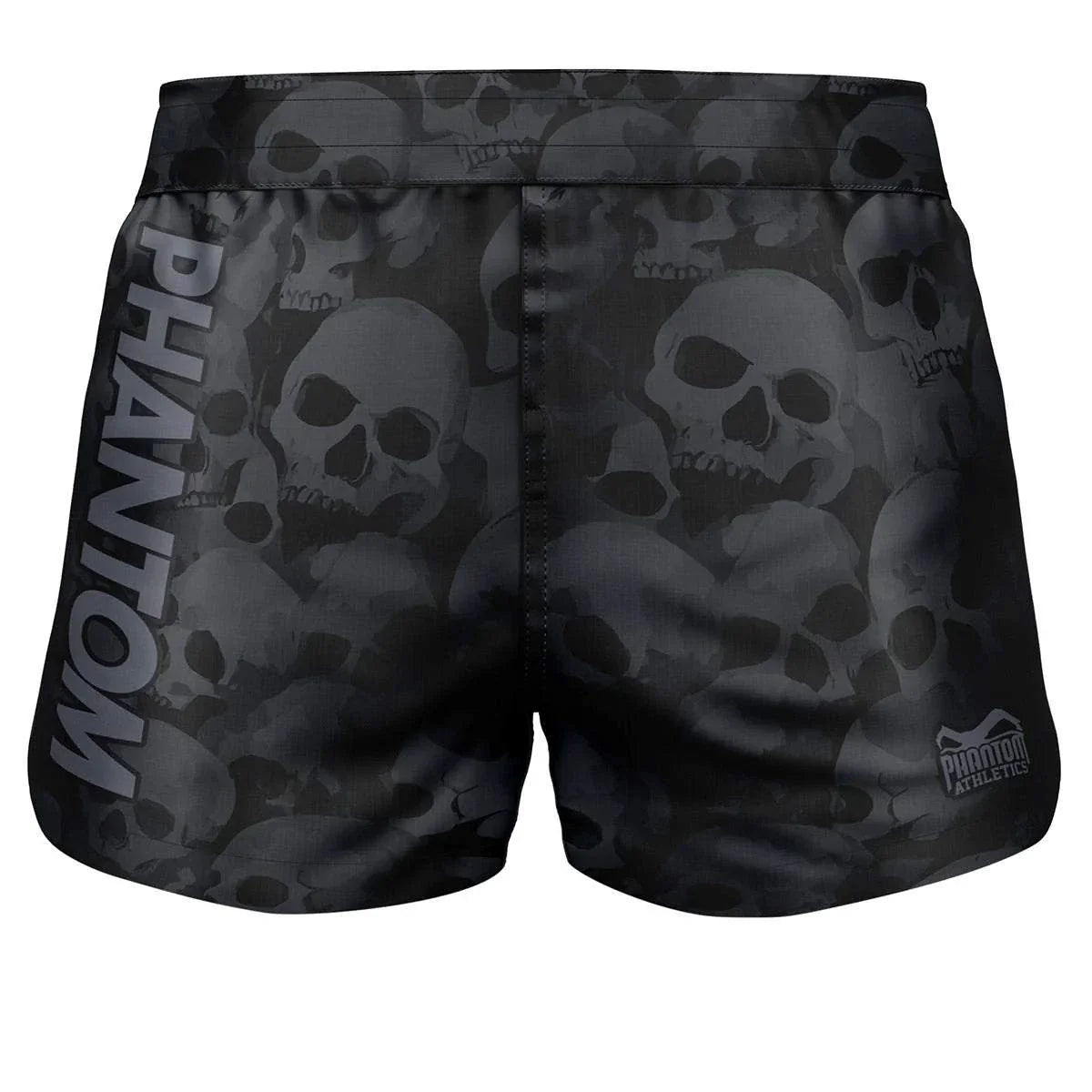 Short de combat FUSION Skull Camo noir en matière ripstop légère et résistante pour MMA et sports de combat