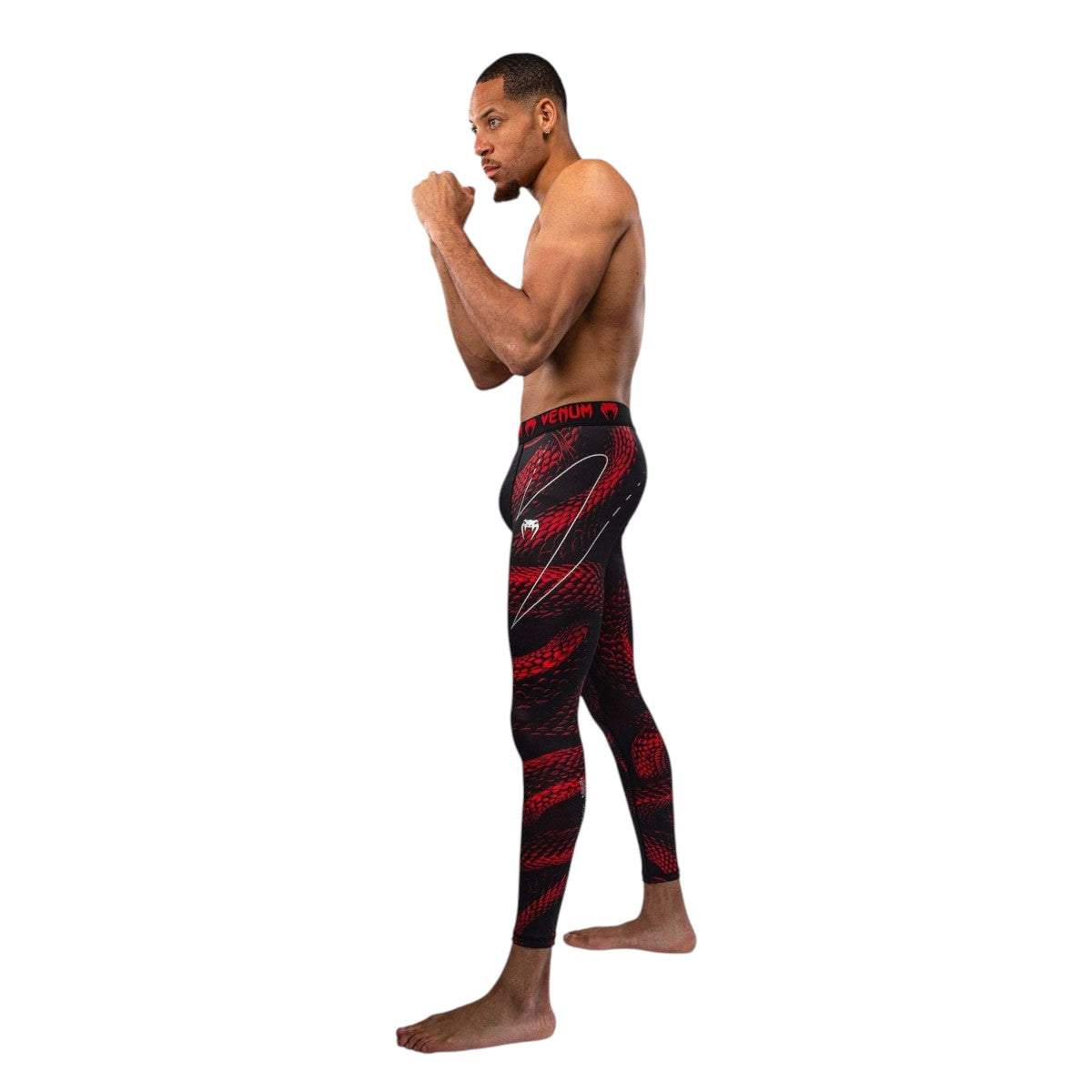Spats Venum Matupa noir rouge argent legging compression MMA grappling maintien musculaire