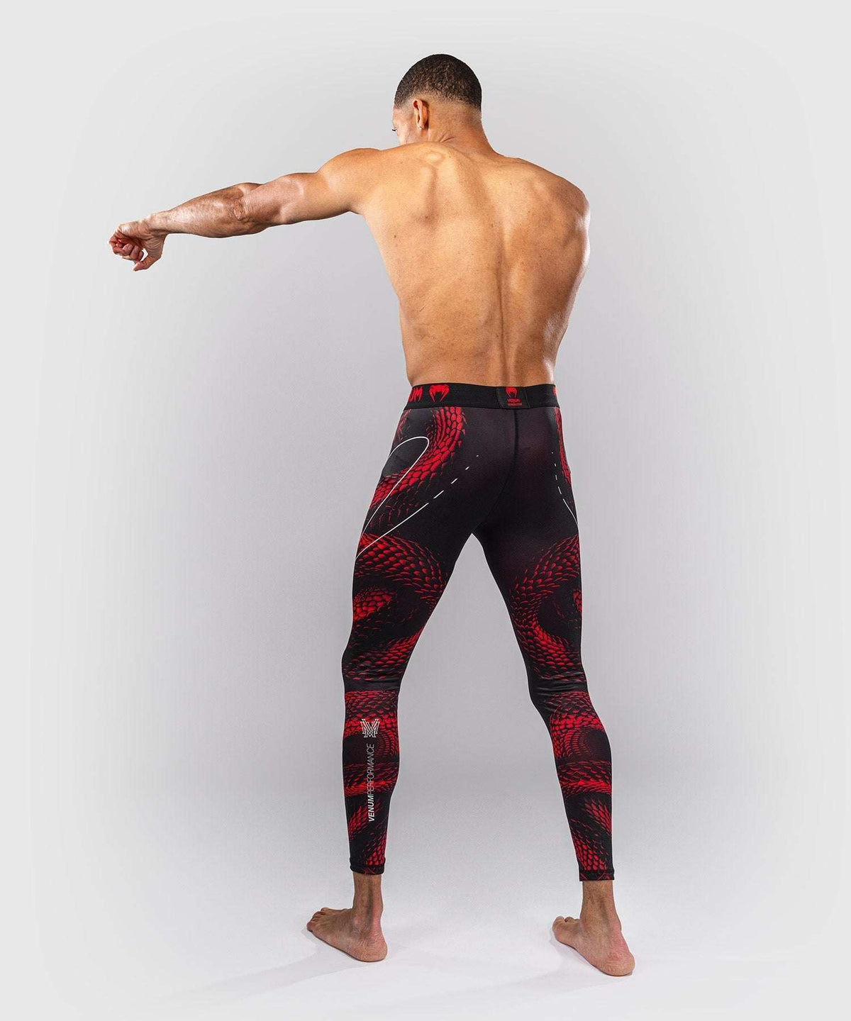 Spats Venum Matupa noir rouge argent legging compression maintien sport MMA grappling
