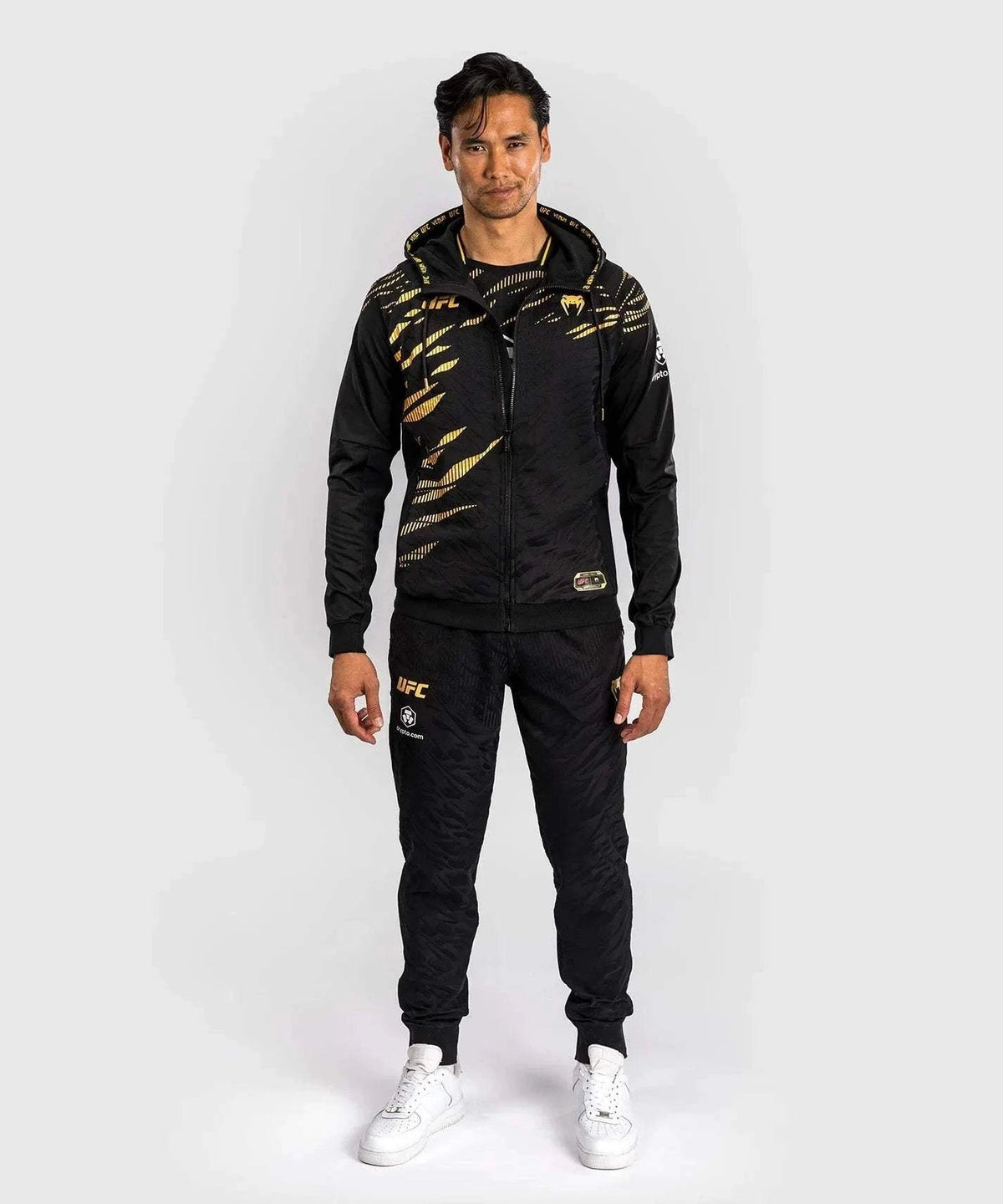 Sweatshirt à Capuche UFC Fusion by Venum Authentic Fight Night Champion Noir/Or