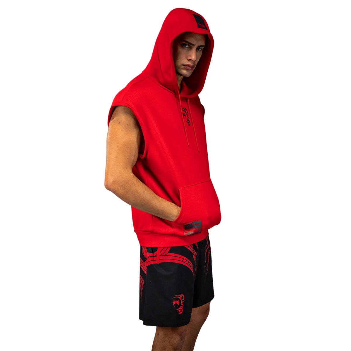 Sweat à capuche sans manches Venum x Mike Tyson Tiger noir pour entraînement intense