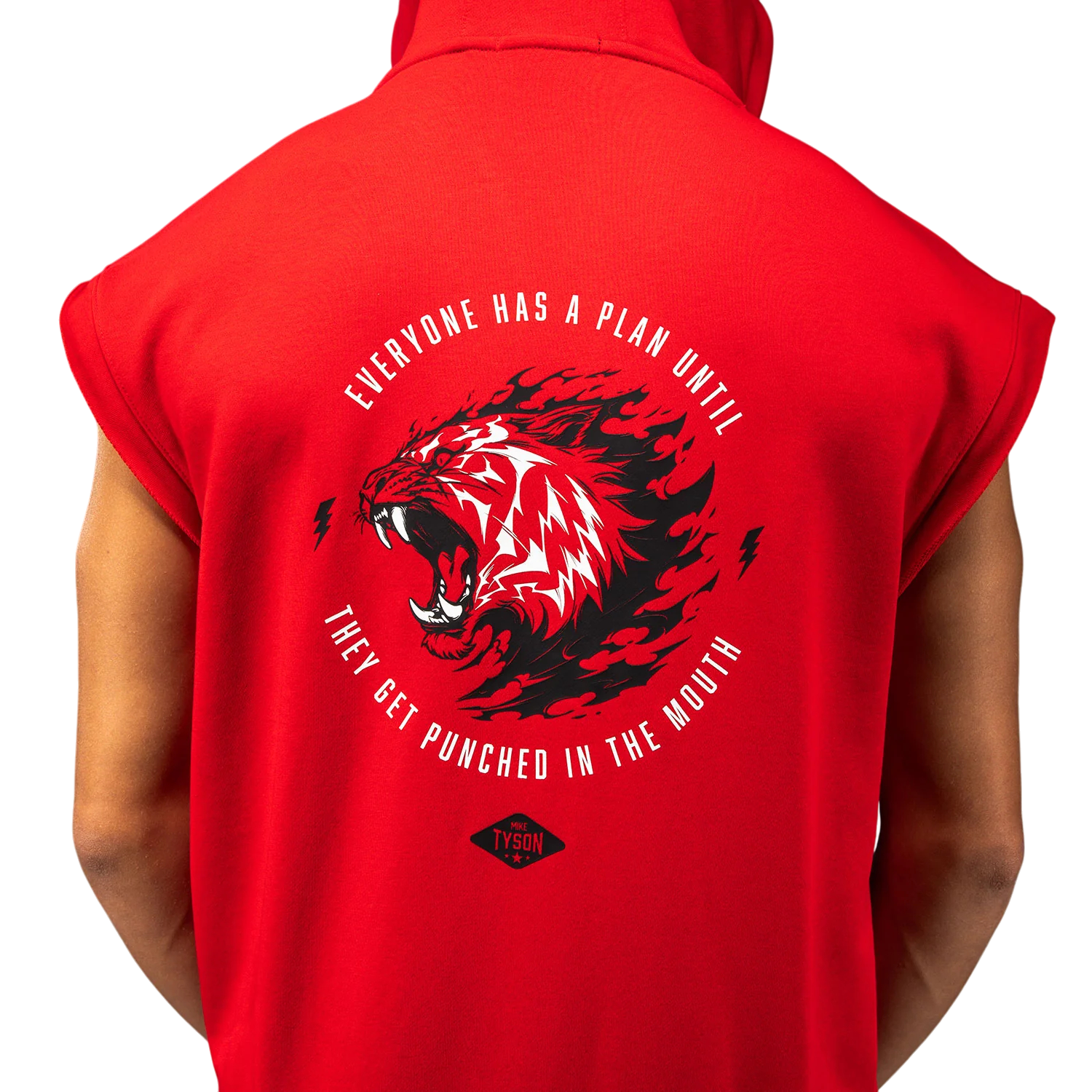 Sweat à capuche sans manches Venum x Mike Tyson Tiger noir avec logo et poche kangourou pour performance sportive
