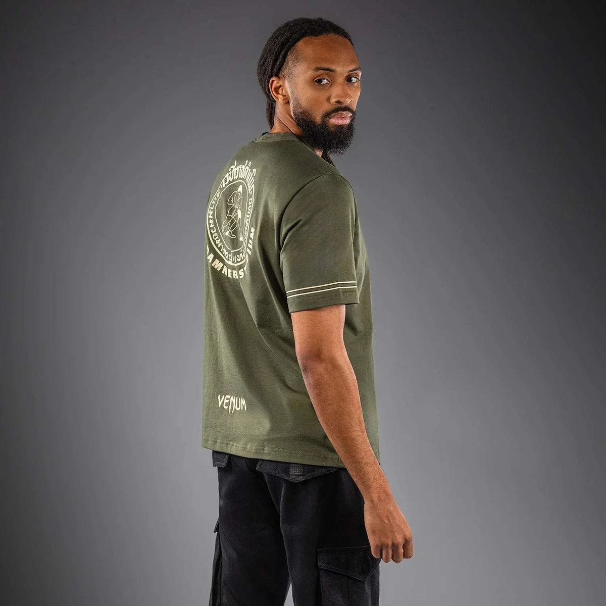 T-shirt Venum x Rajadamnern vert kaki style combat Muay Thaï
