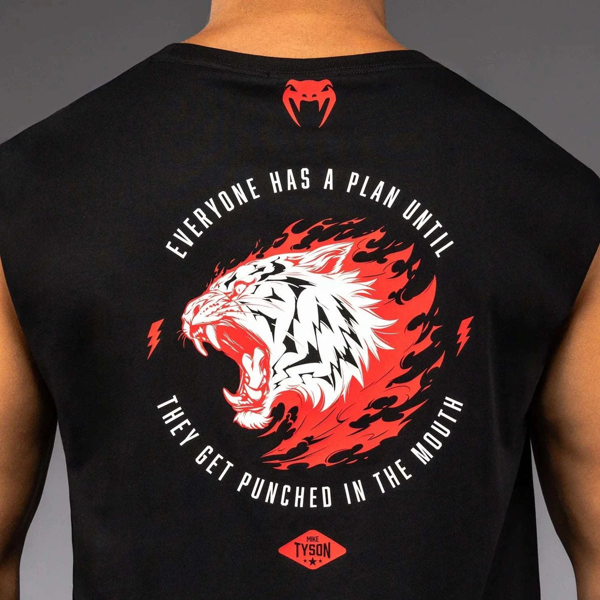 Débardeur sans manches noir Venum x Mike Tyson Tiger en coton pour boxe et training