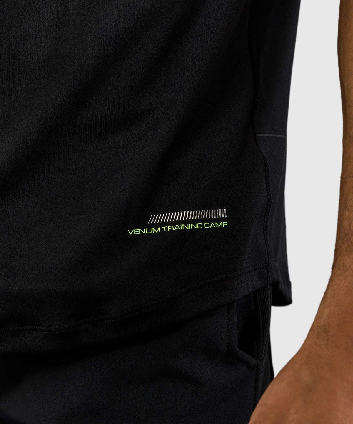 T-shirt Dry Tech Venum Training Camp 4.0 - Noir/Vert Fluo