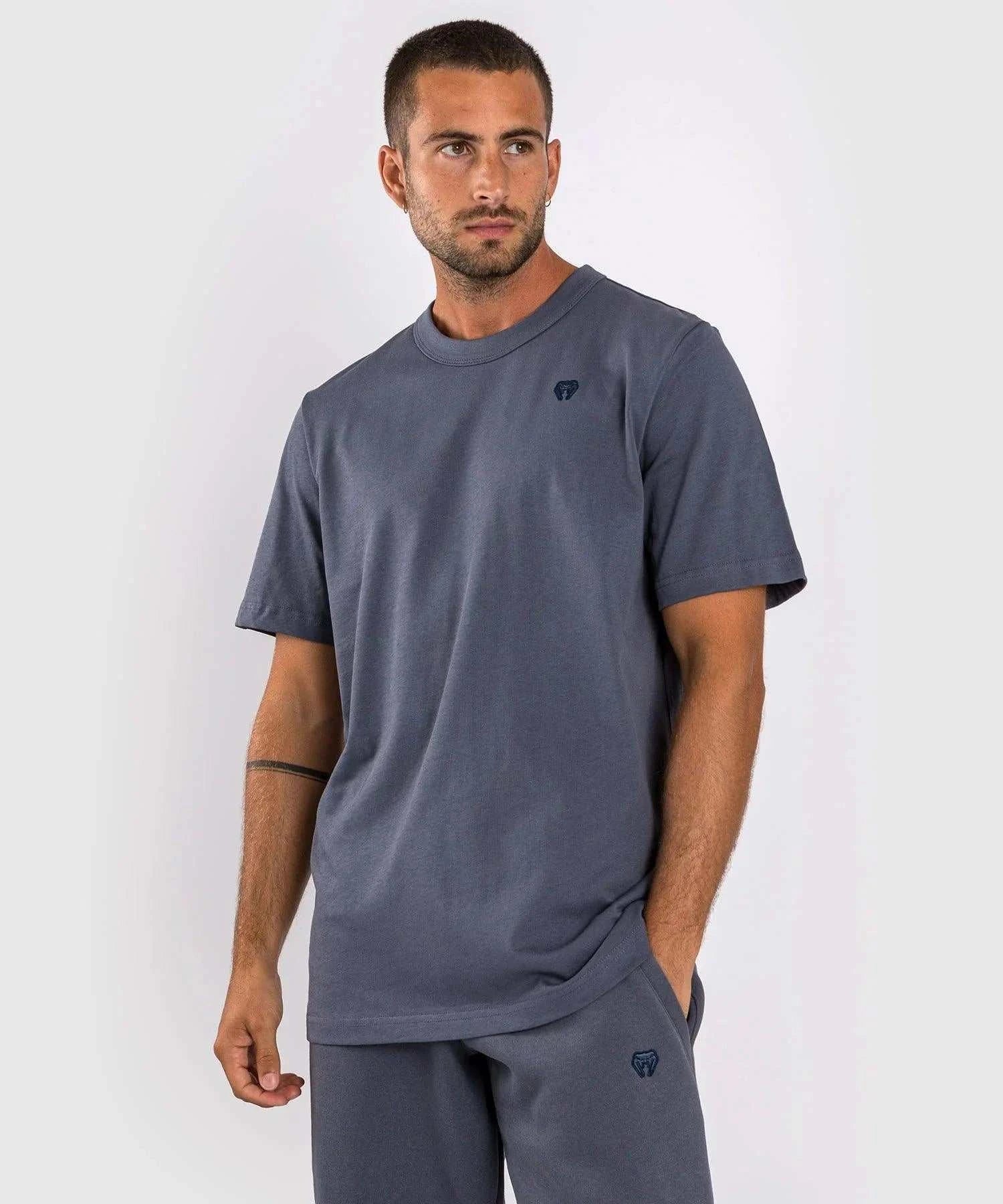 Men's Silent Power de Venum gray short sleeve cotton t-shirt with tonal logo