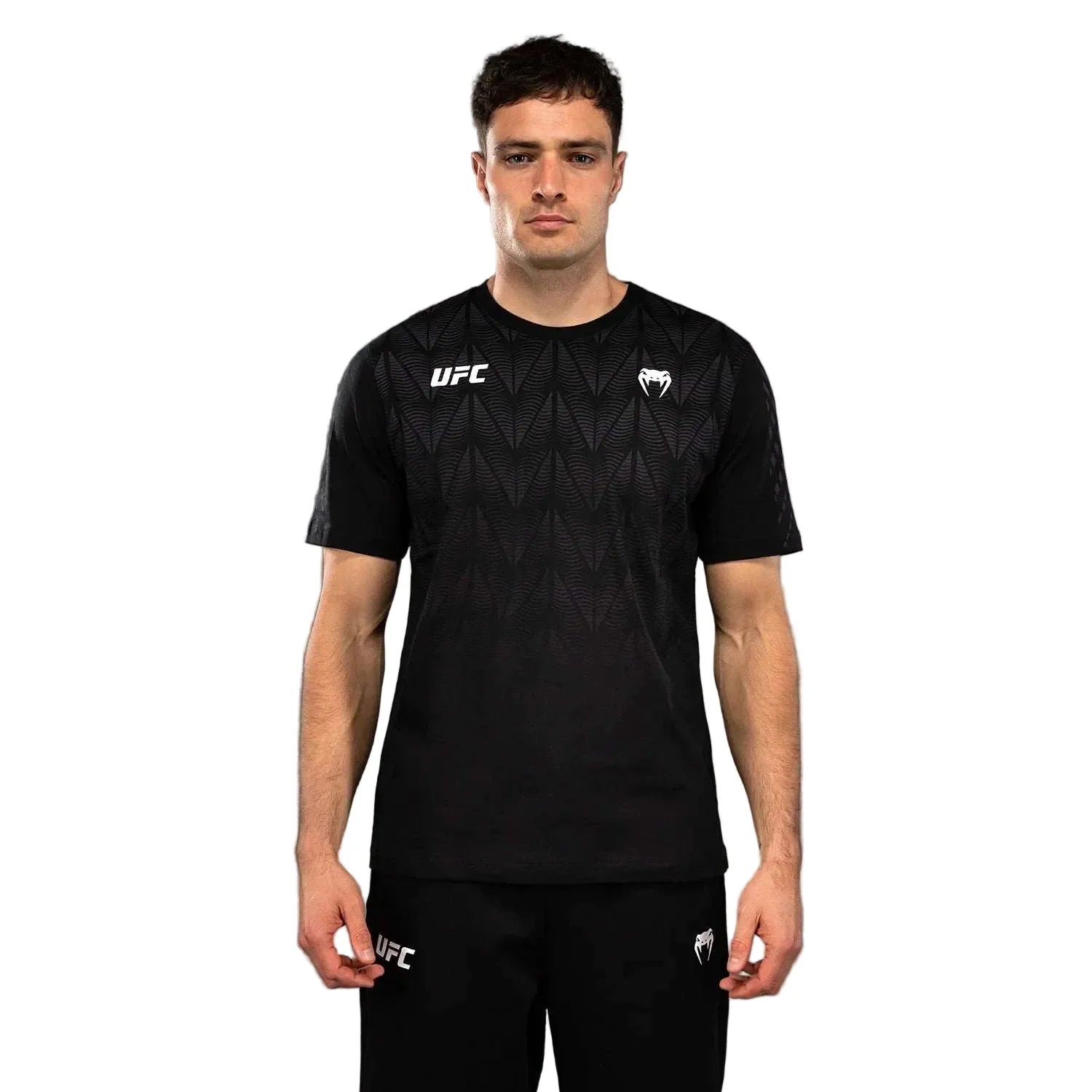 T-shirt Venum UFC Zenith noir et blanc, officiel, léger et respirant pour MMA