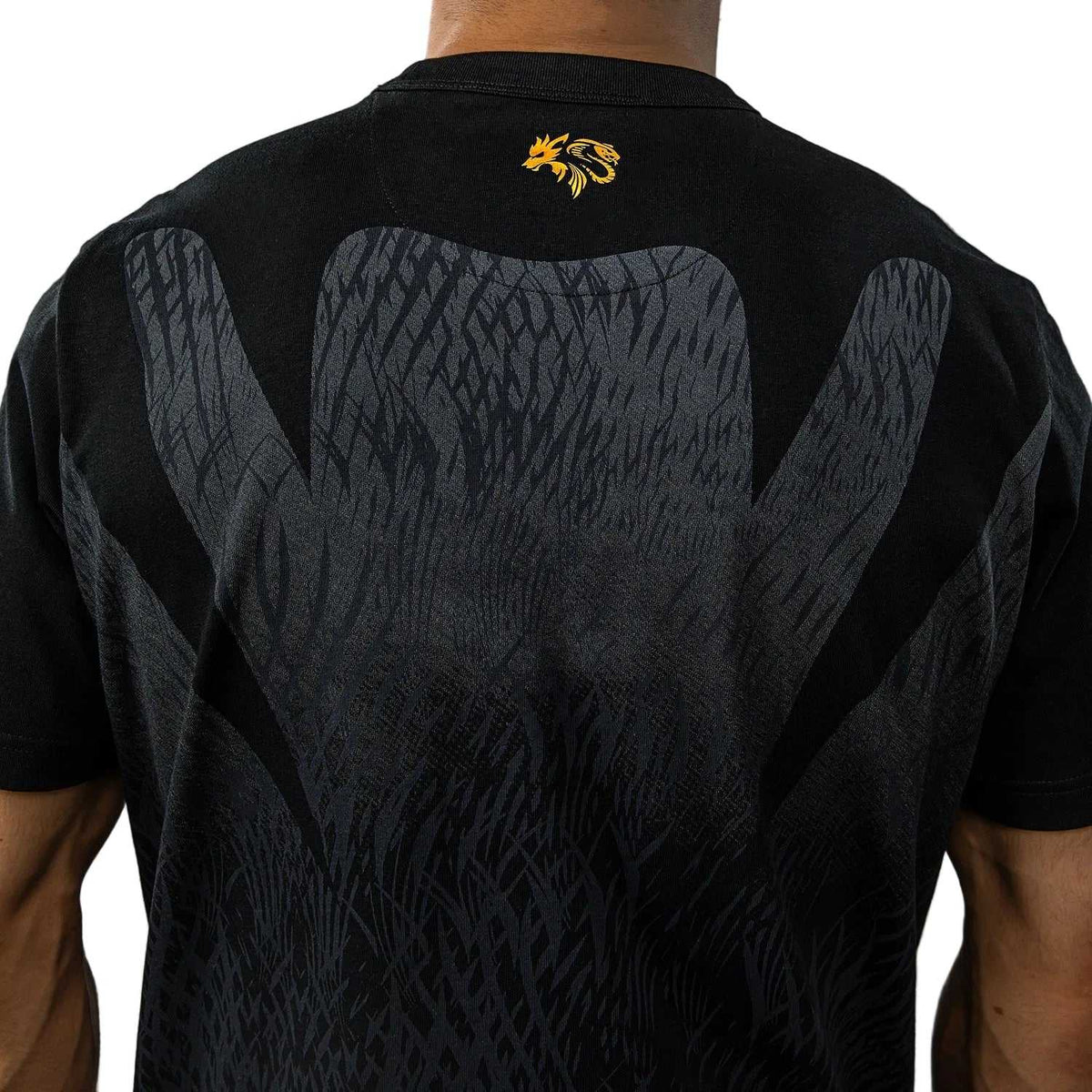 T-shirt Venum x Chimaev Wild Borz noir et gris, léger et respirant pour MMA et entraînement
