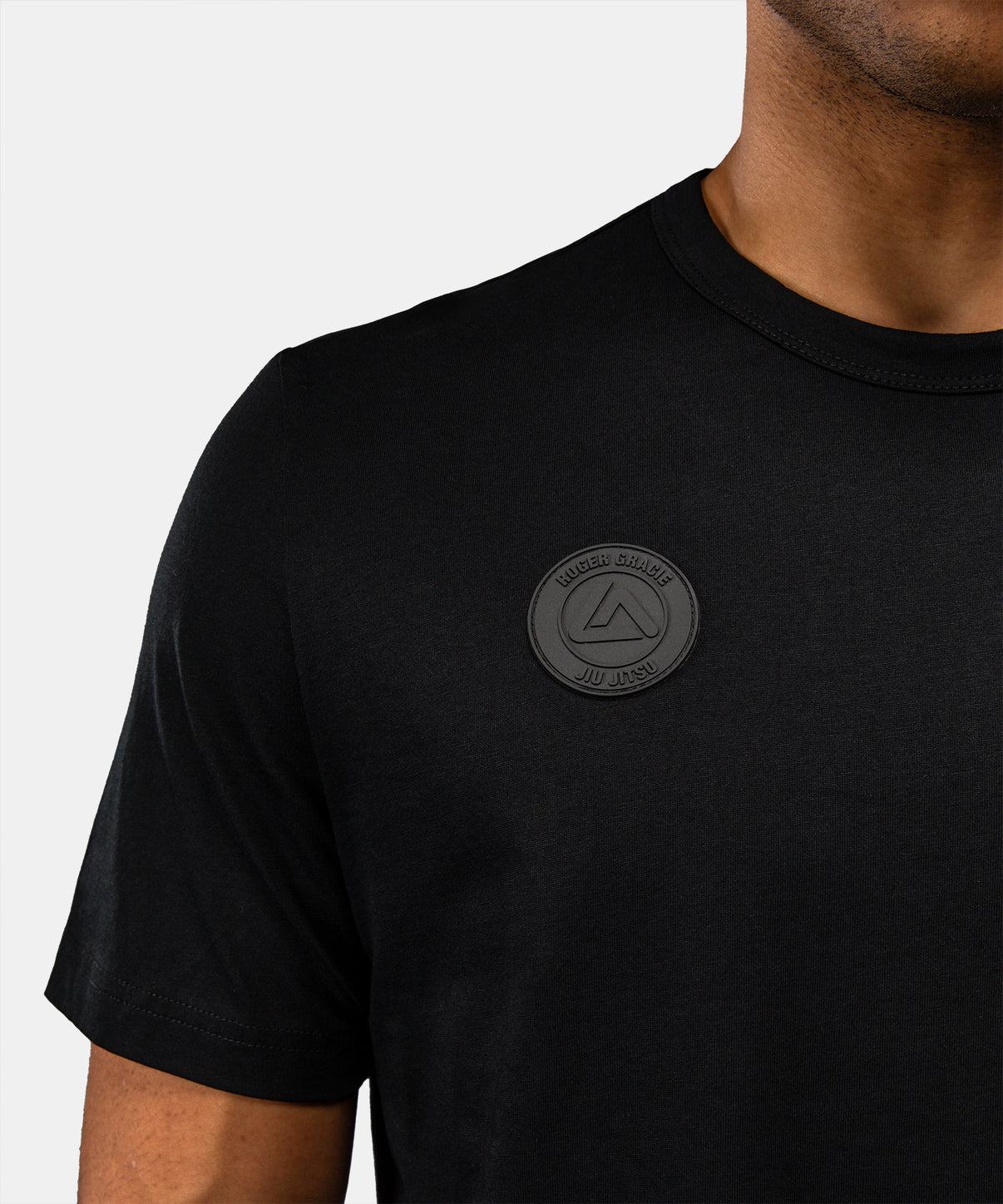 T-shirt Venum noir à manches courtes pour entraînement et lifestyle avec logo Roger Gracie Academy