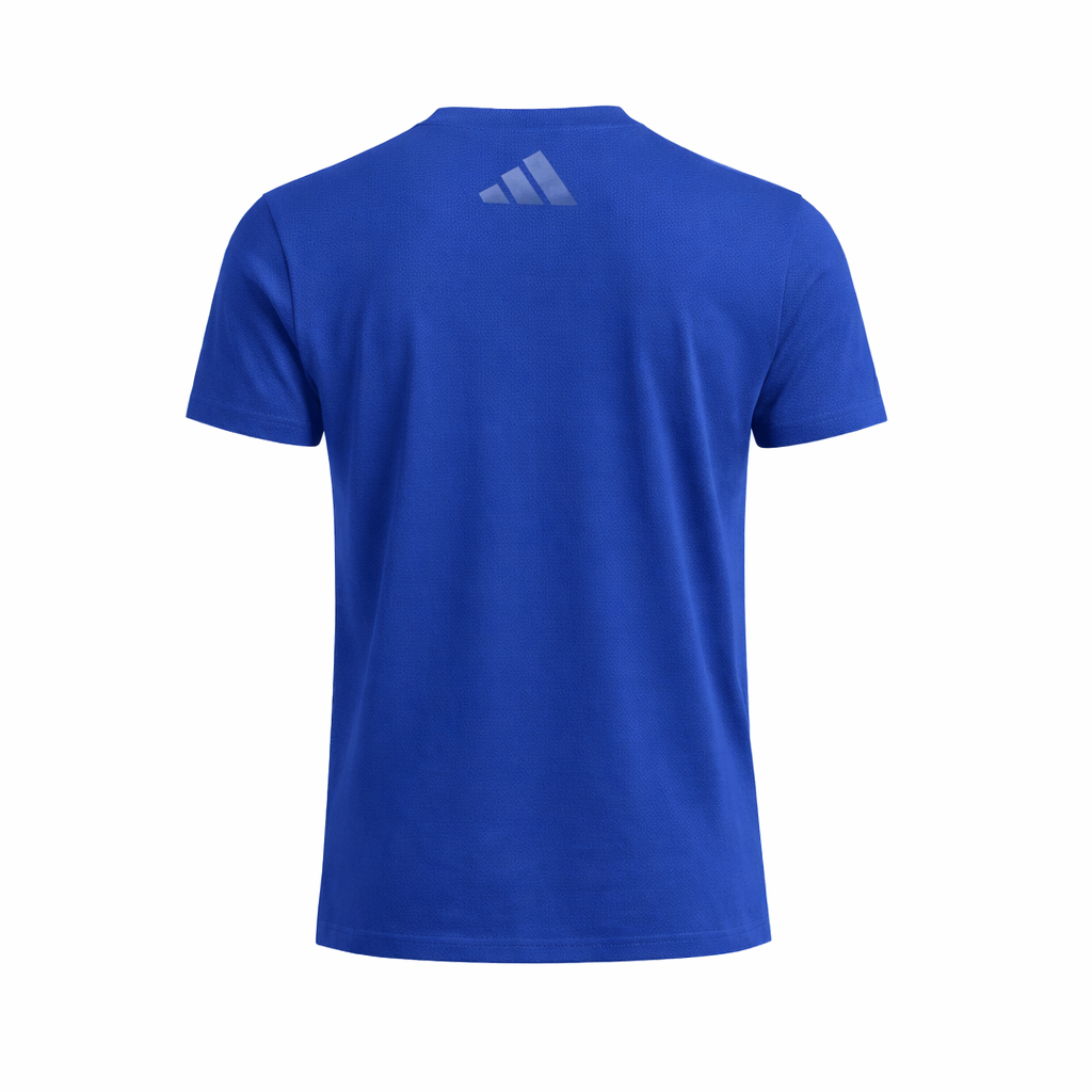 T-shirt adidas Combat Sport bleu pour sports de combat avec gestion d'humidité et liberté de mouvement