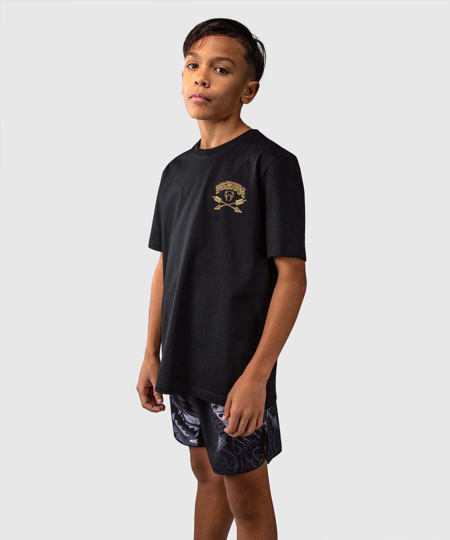T-shirt enfant Venum Wolf Atak noir et gris design loup sportif et confortable