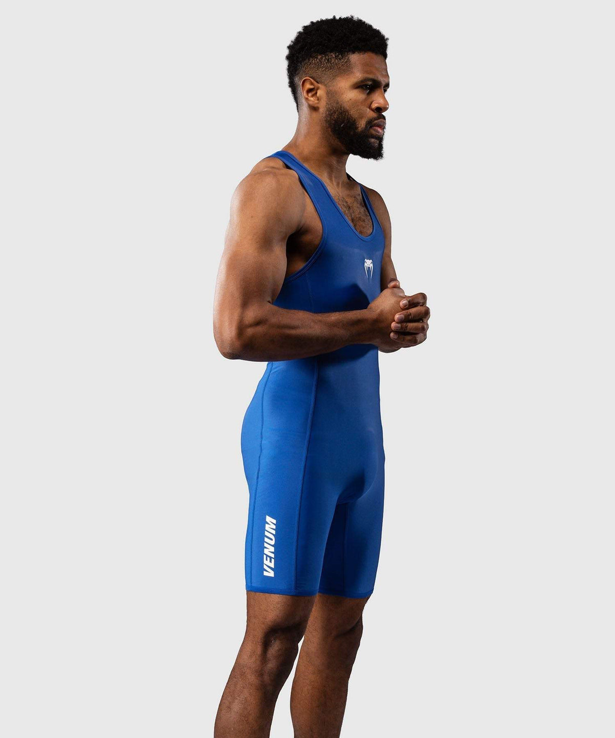 Combinaison de lutte homme Venum noire compressive et extensible pour entraînement et compétition