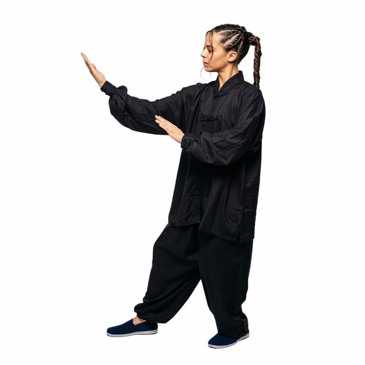 Tenue de Tai Chi Training FUJIMAE Coton - Noir