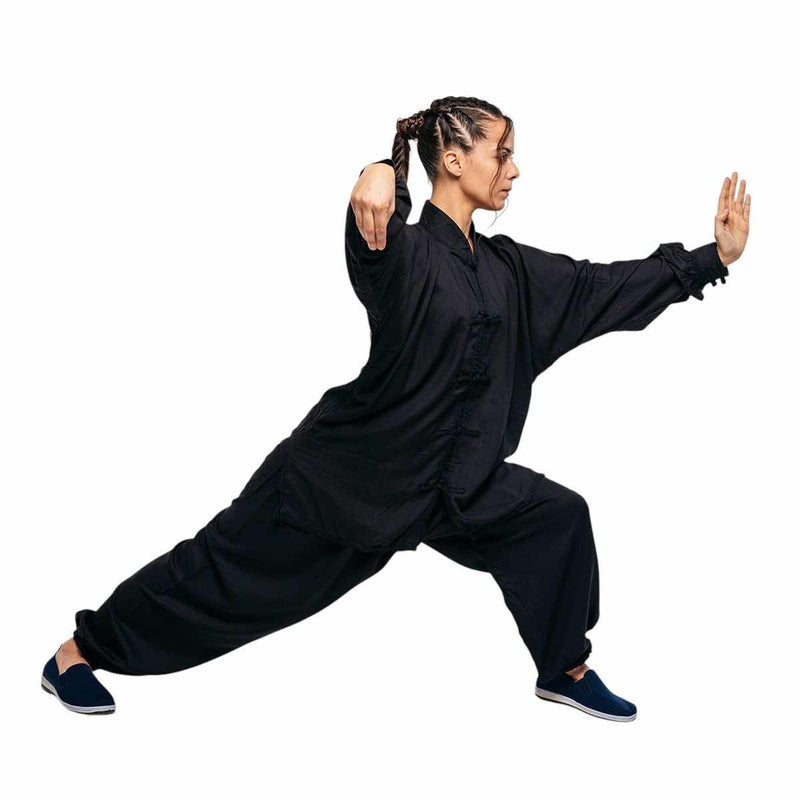 Tenue de Tai Chi Training FUJIMAE Coton - Noir