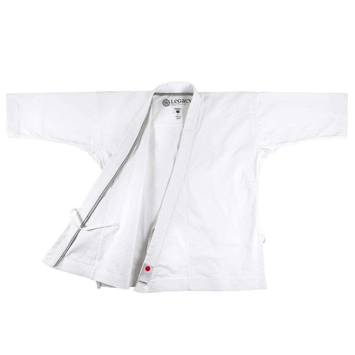 White Karate Kimono jacket Legacy II made of 100% brushed cotton with traditional Japanese design and refined details