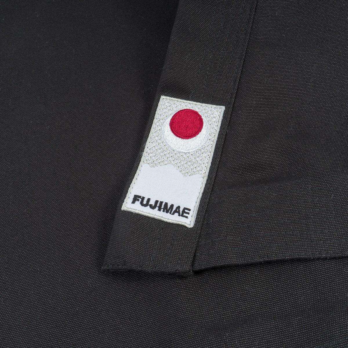 Black Fujimae Veste de Karaté-gi Legacy II jacket made of 14oz 100% brushed cotton with traditional Japanese design elements and premium quality embroidery.