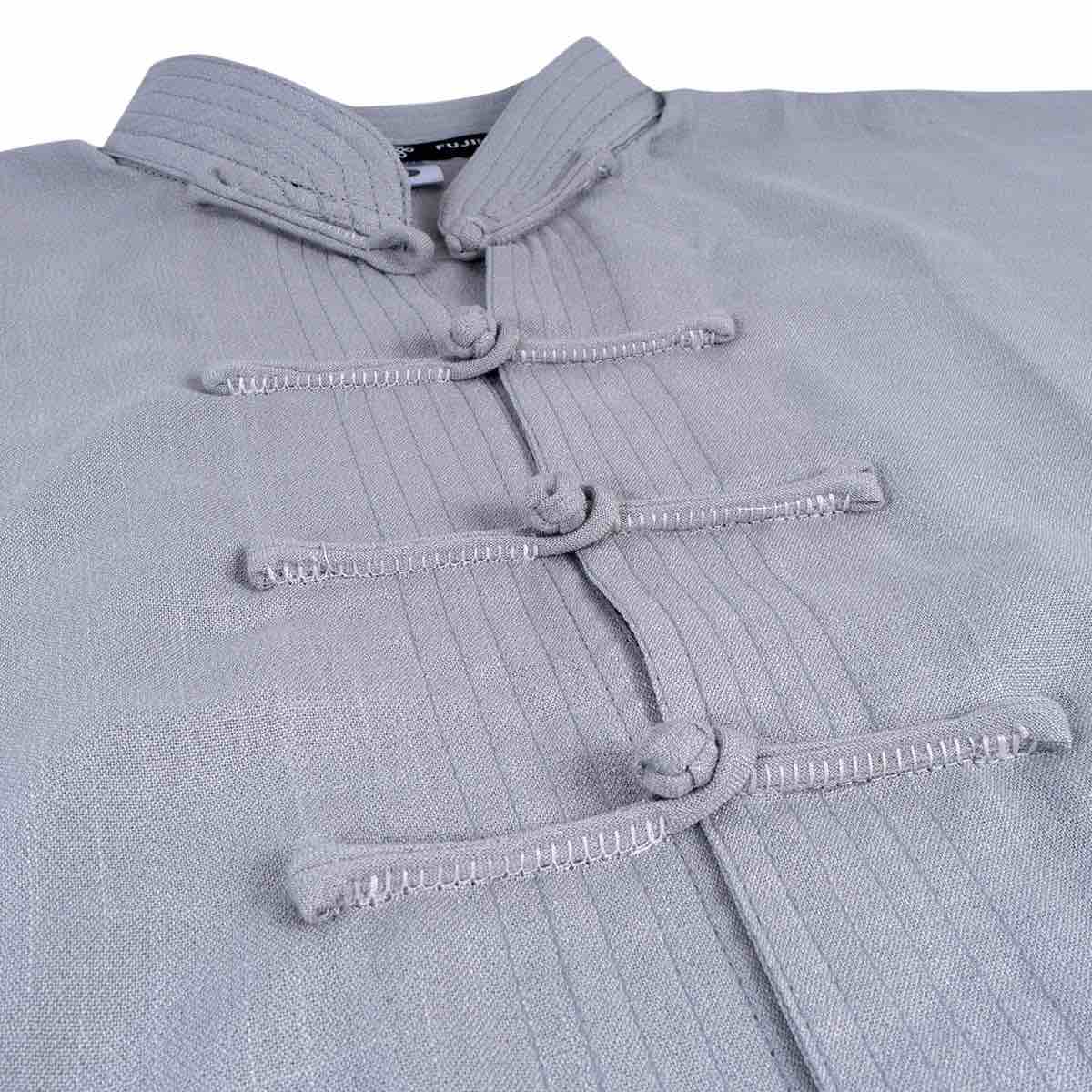 Veste de Kung Fu en Lin FUJIMAE gris