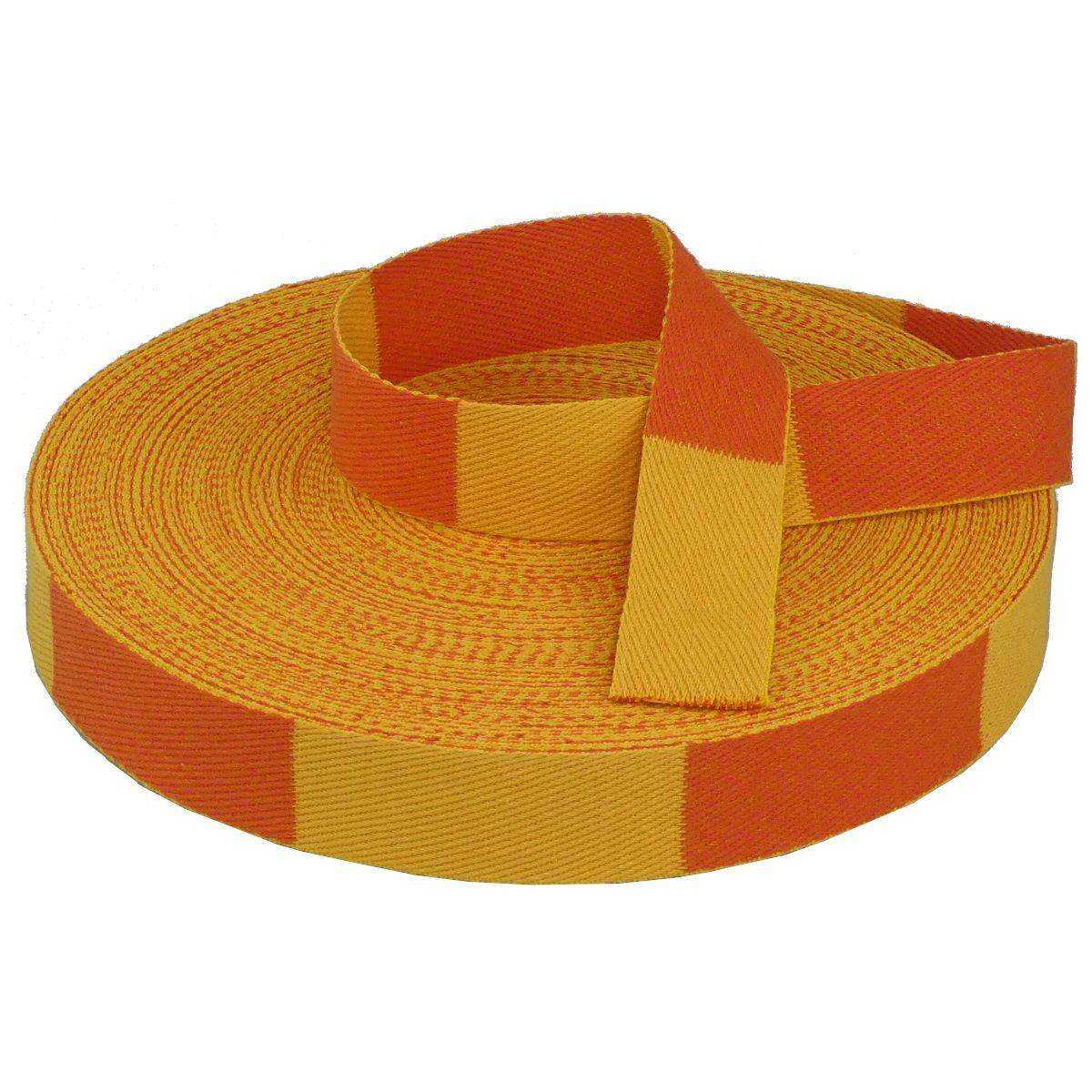 Rouleau de Ceinture Judo Jaune/Orange - Boutique des Arts Martiaux