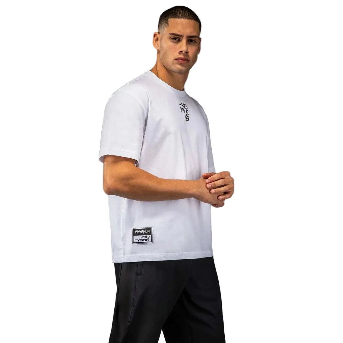 T-shirt Venum x Mike Tyson noir avec design tigre iconique et coupe confortable pour sports de combat