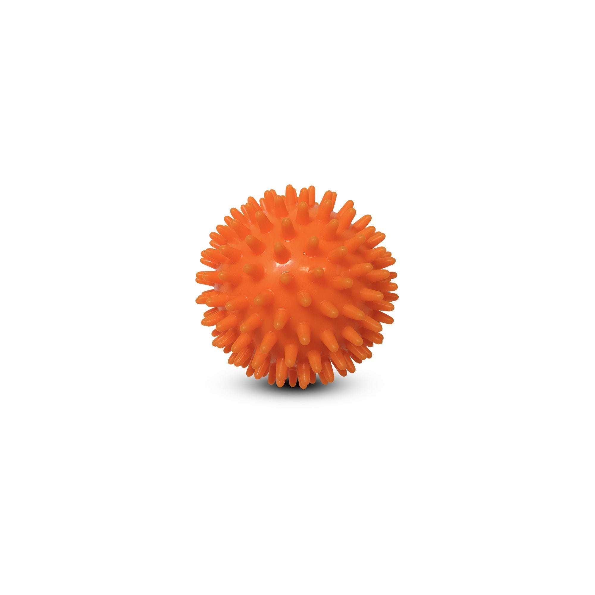 Balle picots orange medium Ø8 cm pour massage et récupération musculaire Sveltus